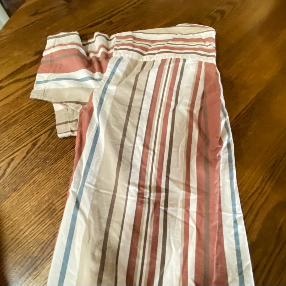 Van Heusen Red and Blue Striped Casual Shirt - Picture 5 of 5